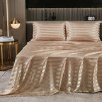Simple Solid Color Silky Bed Sheet