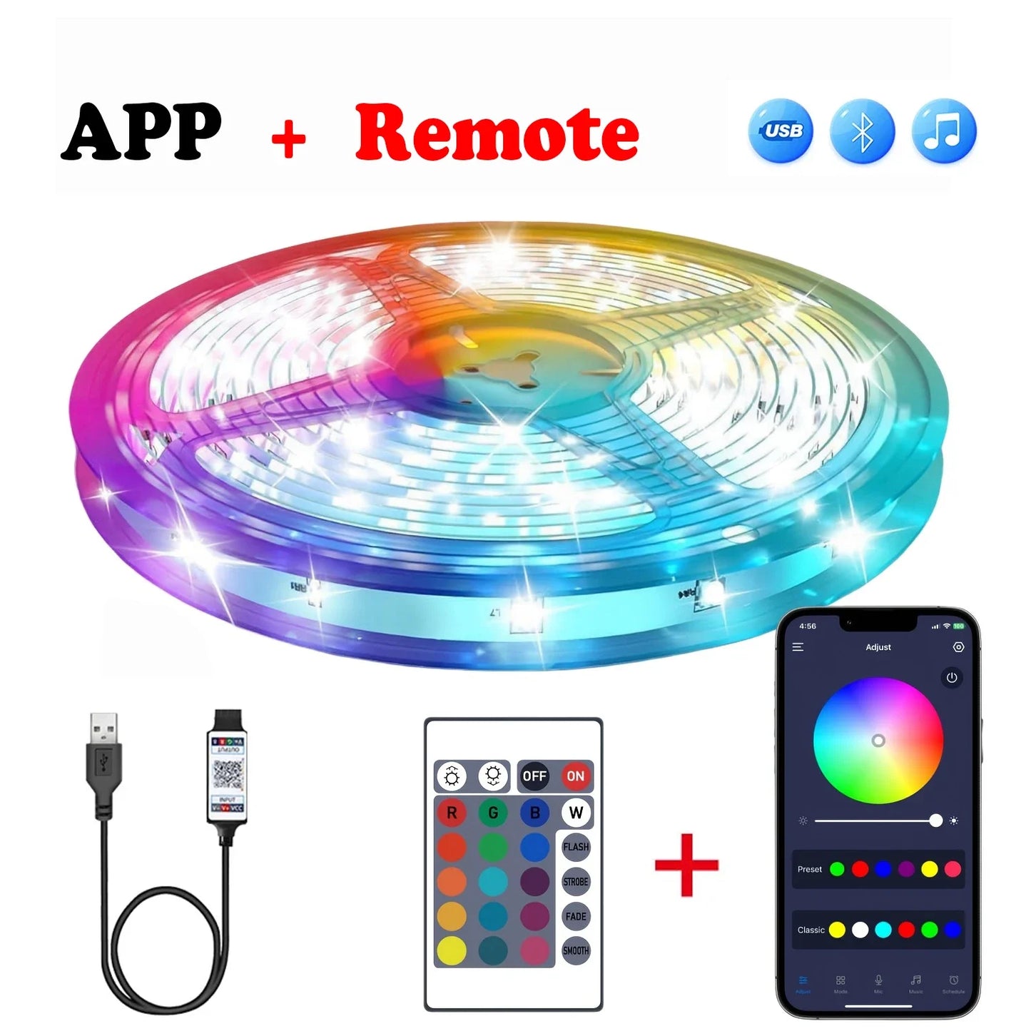 Tape Bluetooth USB LED Strip
