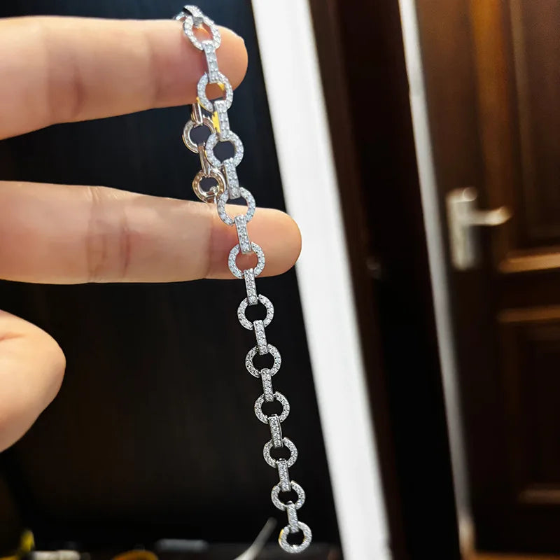 Onnelik Full 3mm Tennis Moissanite Bracelet