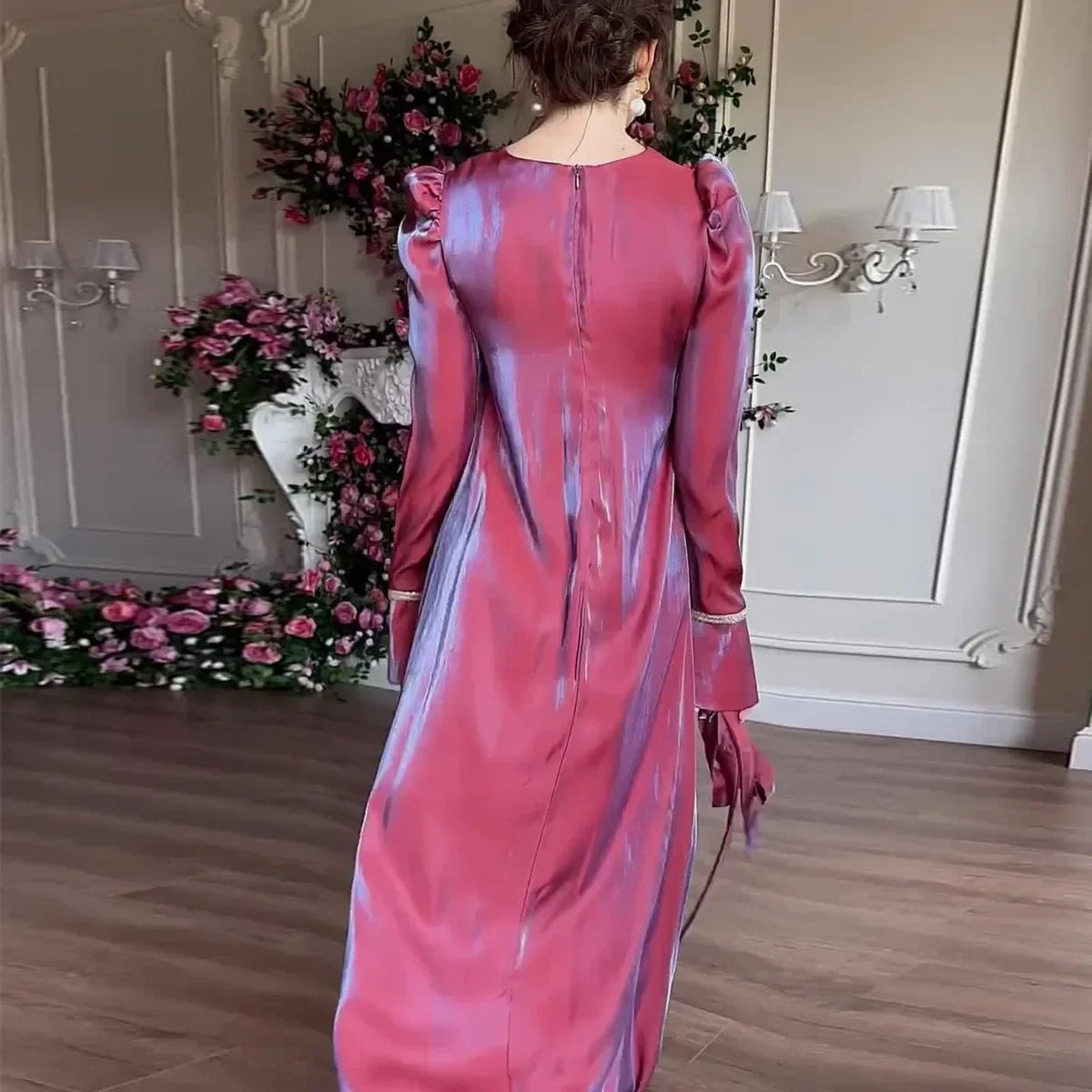 Long elegant Loose Bandage Abaya Robe