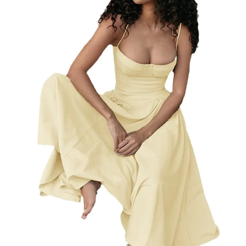 Bohemia Long Luxury Elegant V-neck Sleeveless dress