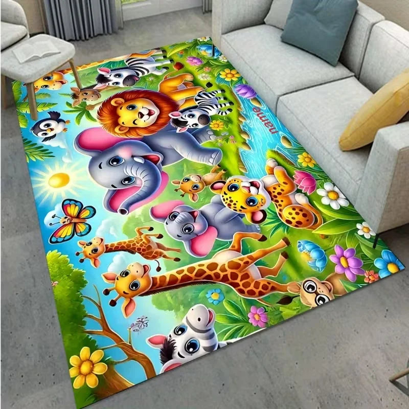 Cartoon Puppy Animal Pattern Large Carpet