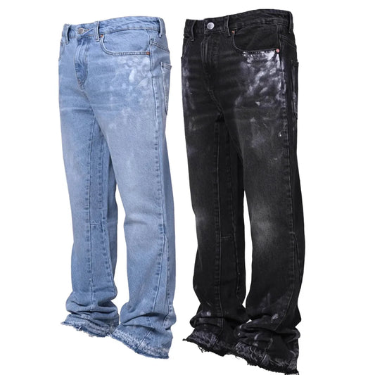 Men Vintage Straight Pants Denim