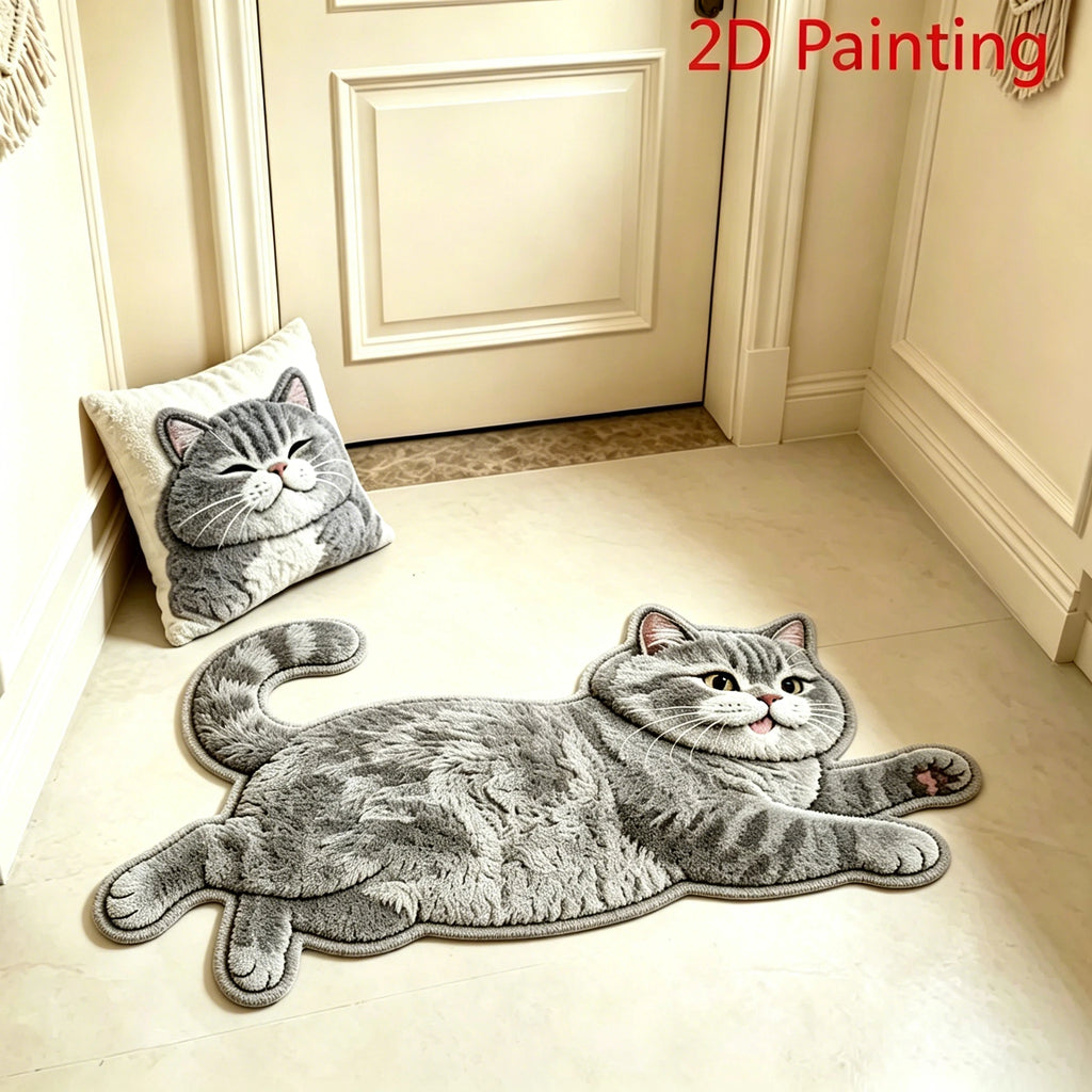 Creative Fun Cat-shaped Entryway Doormat
