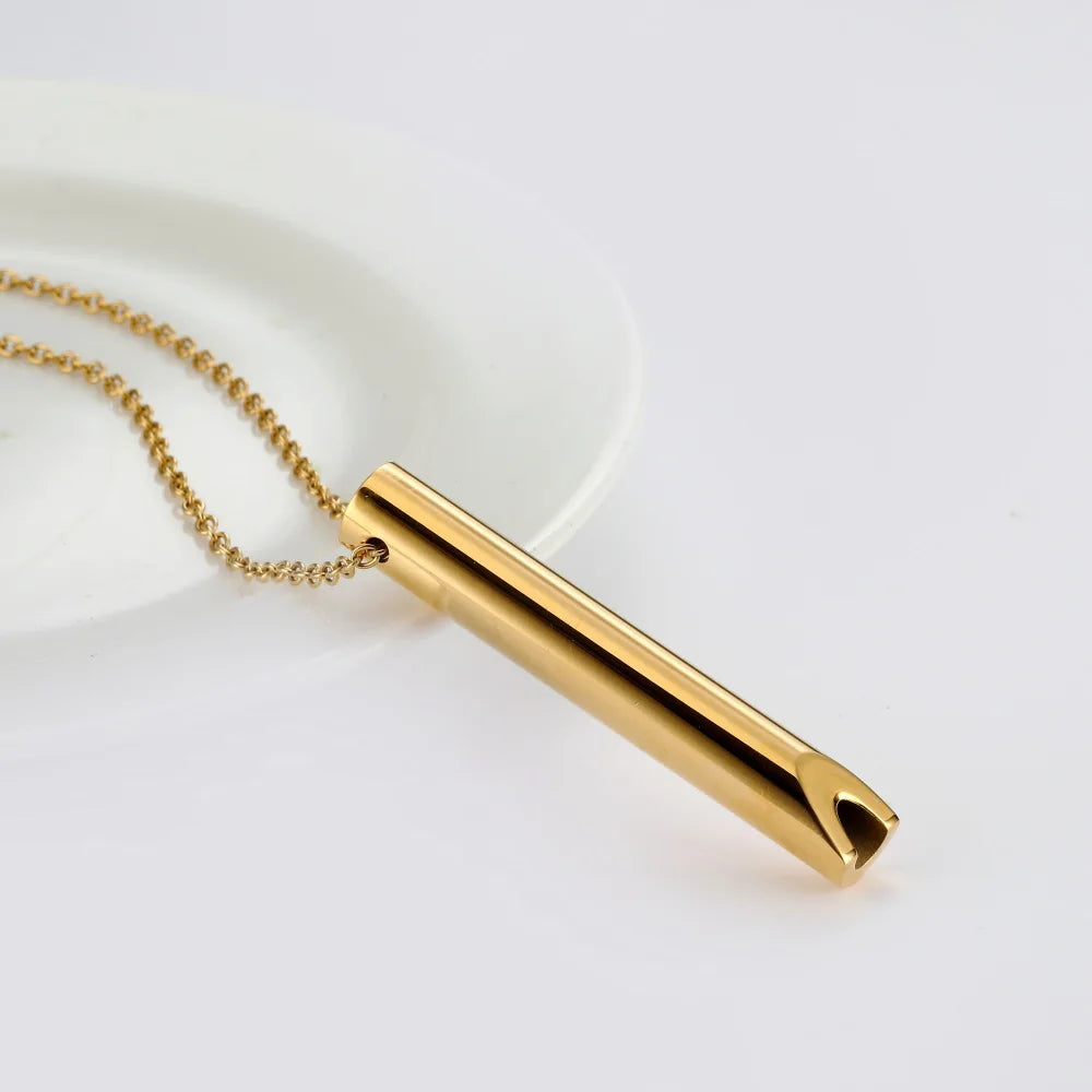 Stainless Steel Anxiety Breathing Necklace