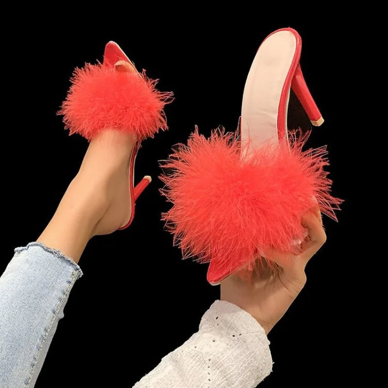 Fluffy kitty Heels