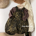 2026 Spring New Children Leopard Print Overalls