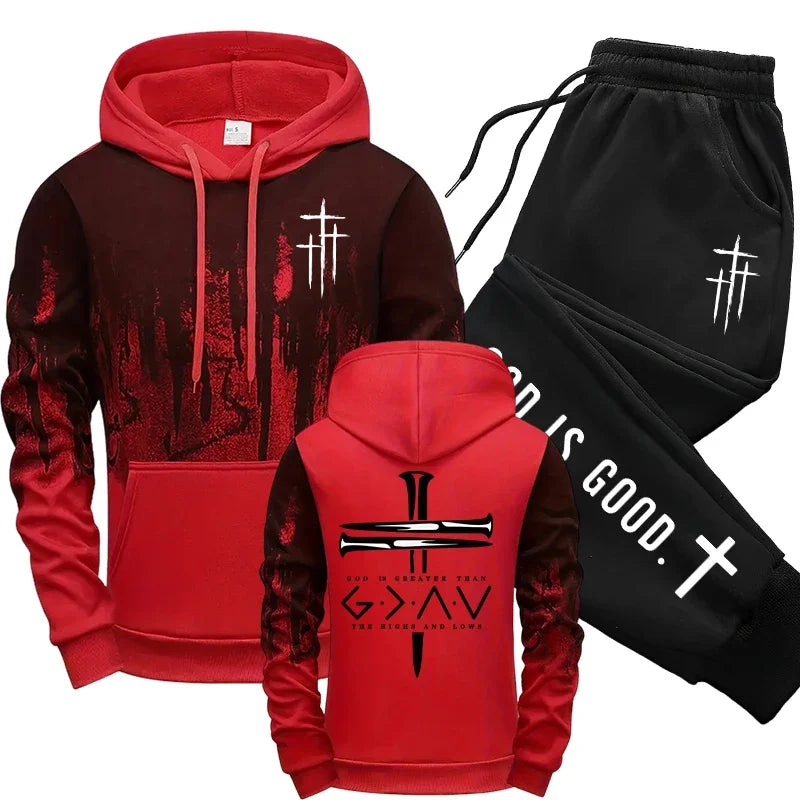 Jesus Christ Tracksuit Hoodie&sweatpants 2pcs Set