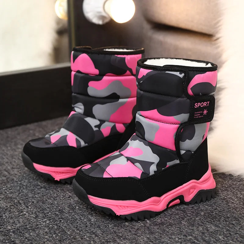 Children Plush Waterproof snow boots