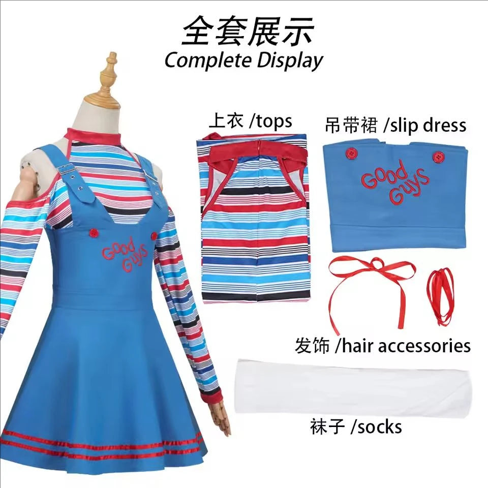 Women Ghost Doll Cosplay Chucky Costumes