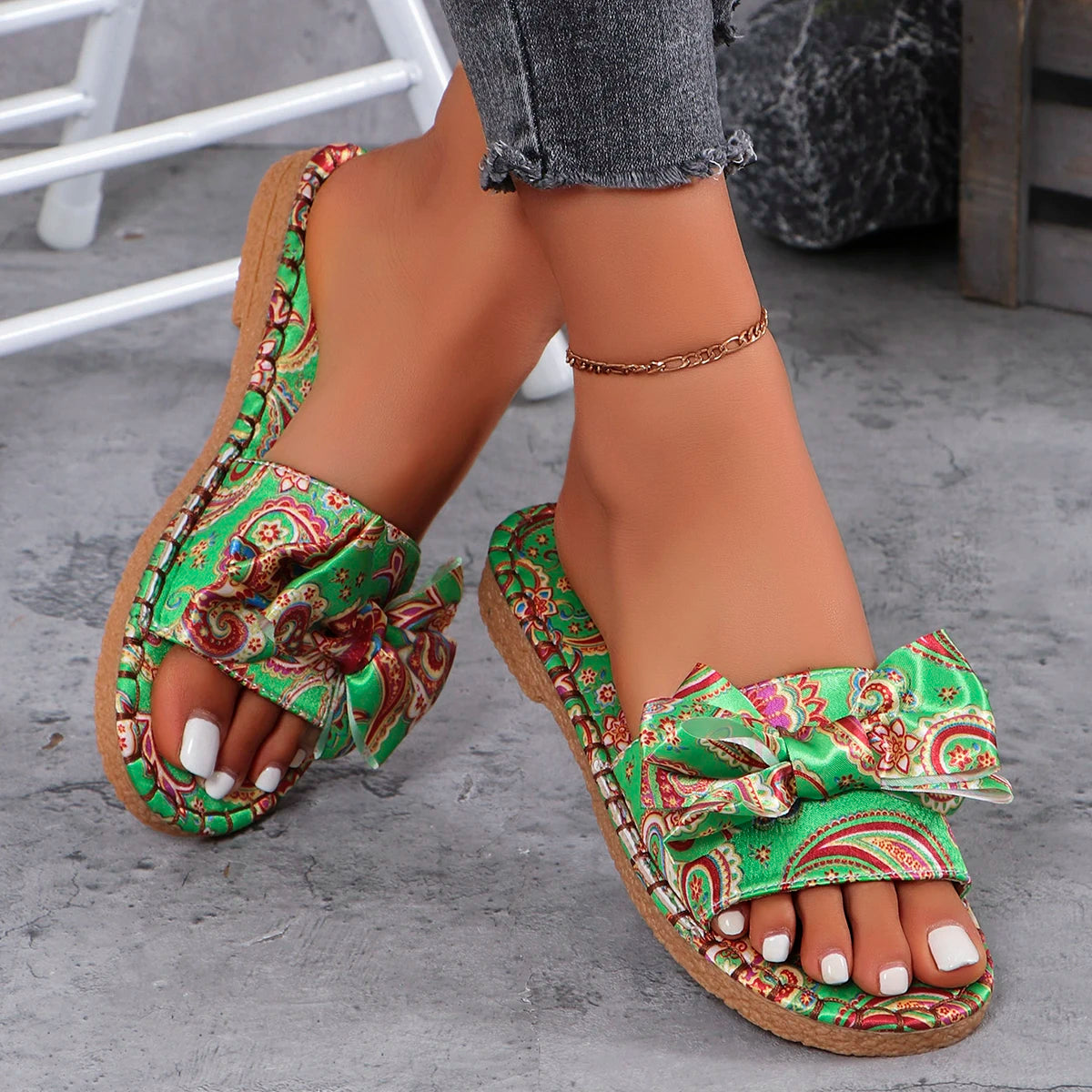Casual Platform Open Toe Flats