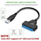 SATA to USB 3.0 / 2.0 Cable Up to 6 Gbps for 2.5 Inch
