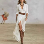 2026 Pleated Belted Dress