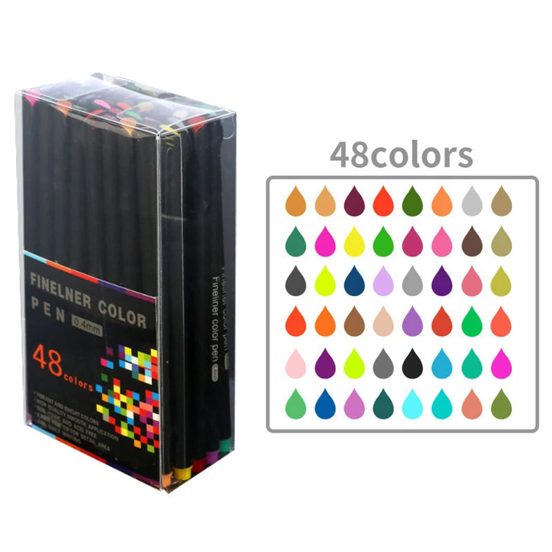 1 Box of Colored Hook Pens