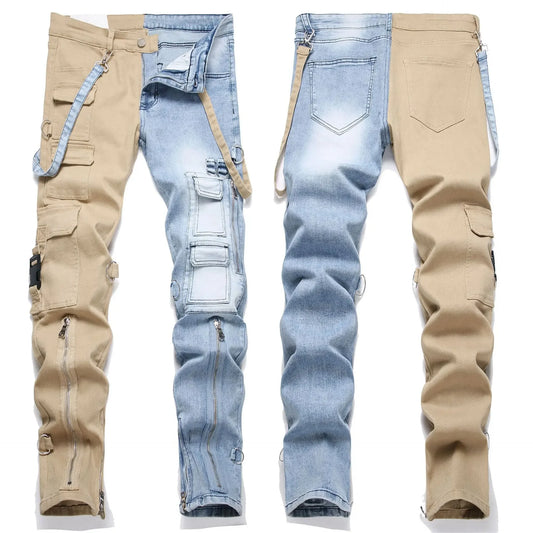 Men Jeans Long Denim Pencil Pants