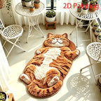 Cute Cartoon Cat-shaped Rug Soft Plush Bedroom