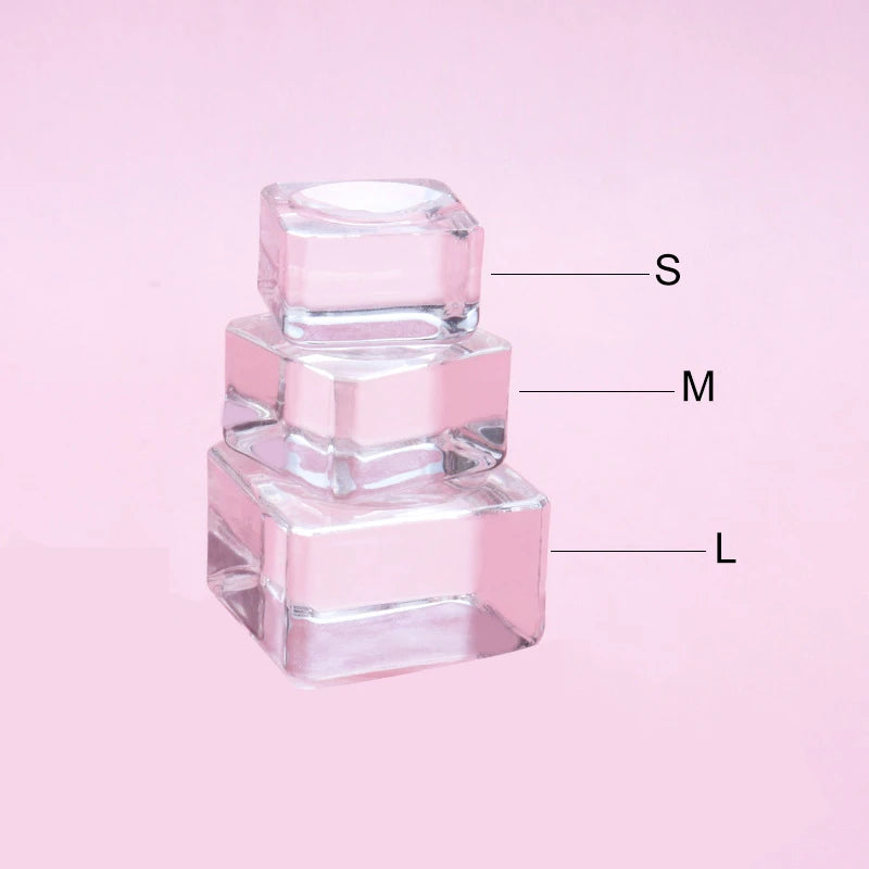 Crystal Glass Eyelash Glue Pallet