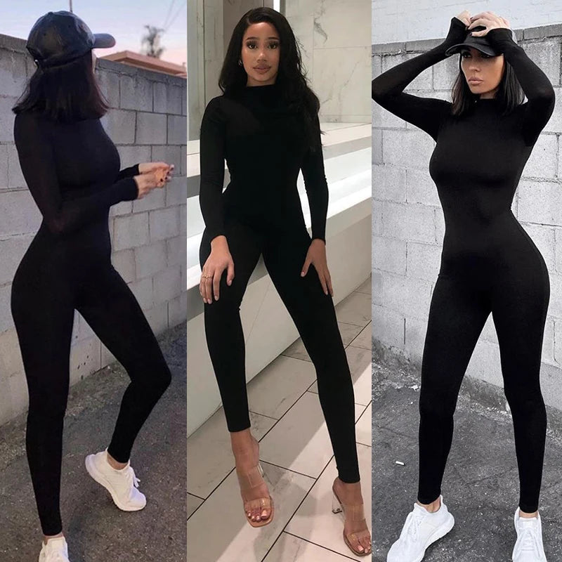 2025 Fall Longsleeve body-con Jumpsuit