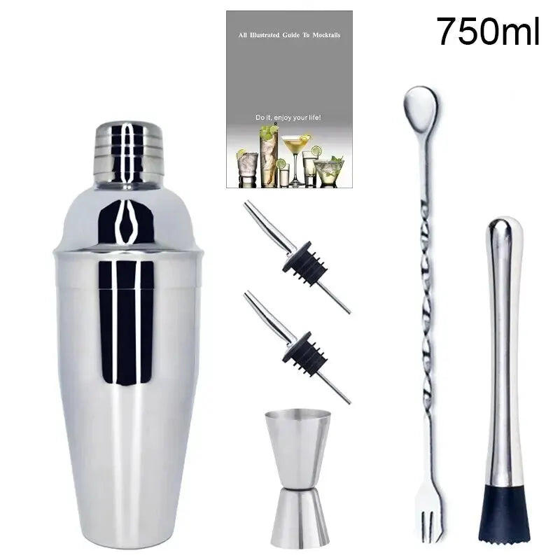 1-6Pcs Cocktail Shaker Set