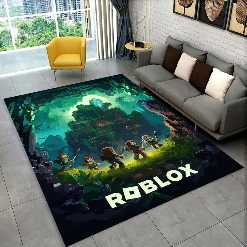 Cartoon R-Robloxs Game Gamer Carpet Rug