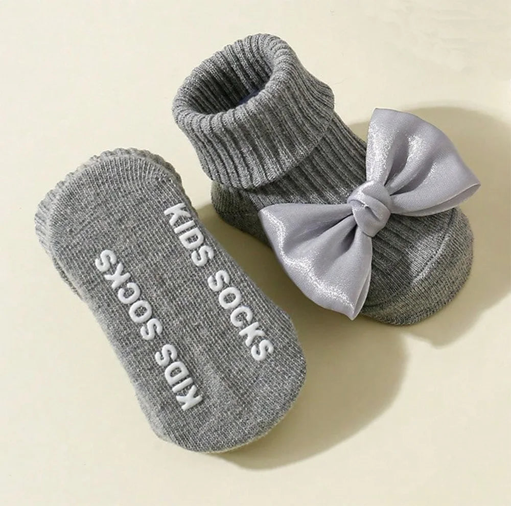 4 Pairs Toddler Socks with Bows