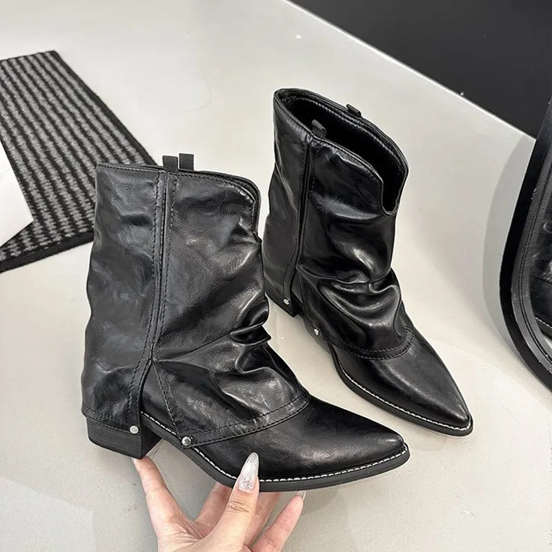 Denim Ankle Boots