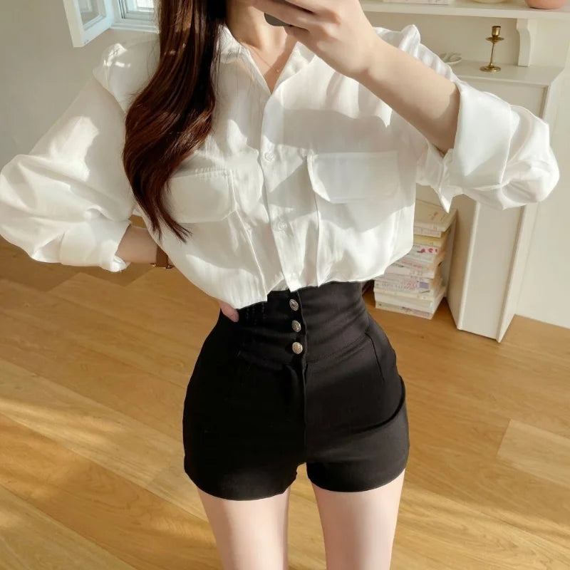 Slim Black Summer Hotsweet shorts