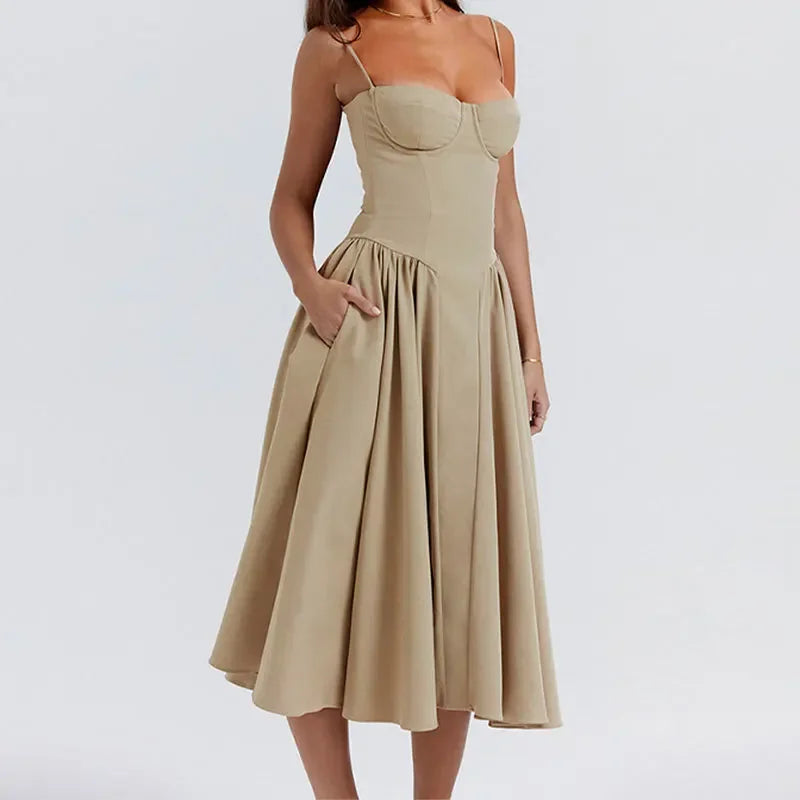 Bohemia Long Luxury Elegant V-neck Sleeveless dress