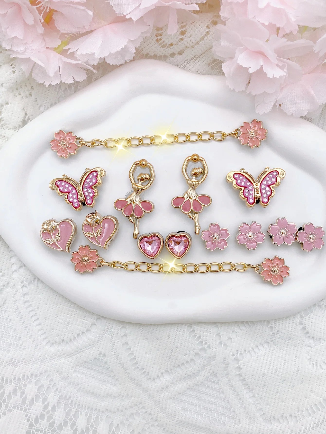 14pcs Fashion ABS Shoe Charms