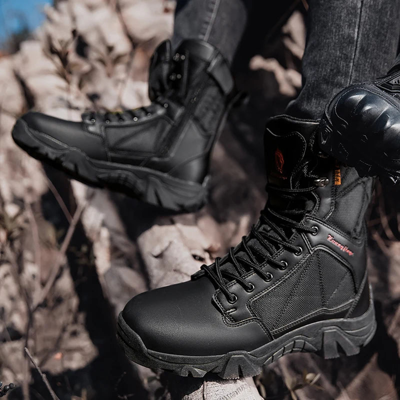 YUYIN Steel toe Work Boots