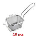 10 pcs set black French Fries Basket