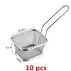 10 pcs set black French Fries Basket