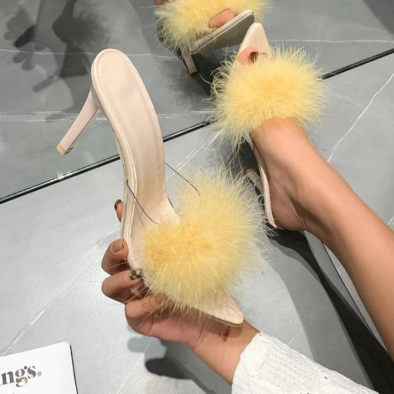 Fluffy kitty Heels