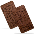 2Pack Silicone Letter and Number Chocolate
