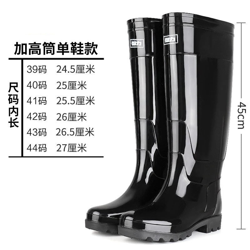 Low High Tube Black  Rain Boots