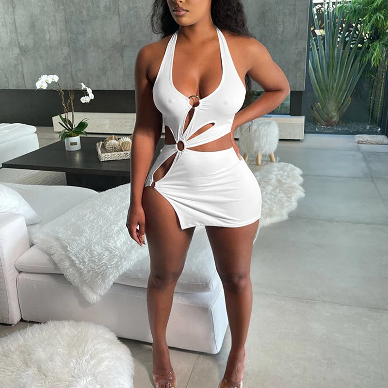 Stretch Slim Hollow Sexy Mini Bodycon Dress