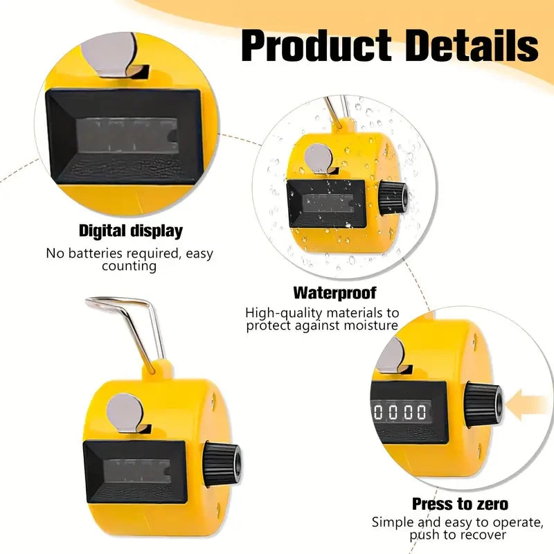 Mechanical Counter Four Digit Manual Recording Traffic