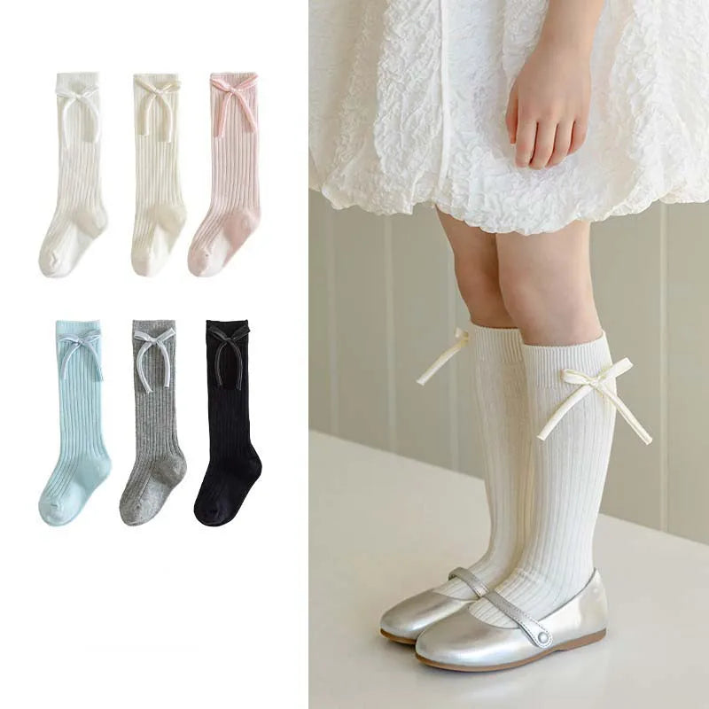6Pairs/Bow Long Tube Socks