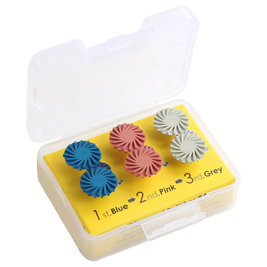 6Pcs/Set Dental Rubber Polisher Composite Resin