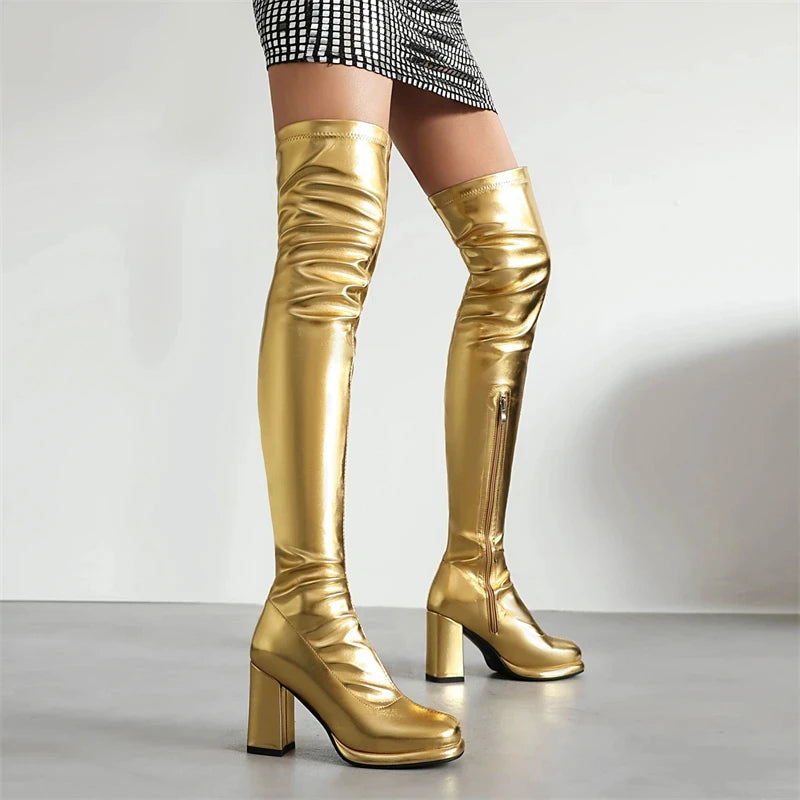 SGESVIER Women's Over the Knee High Boots