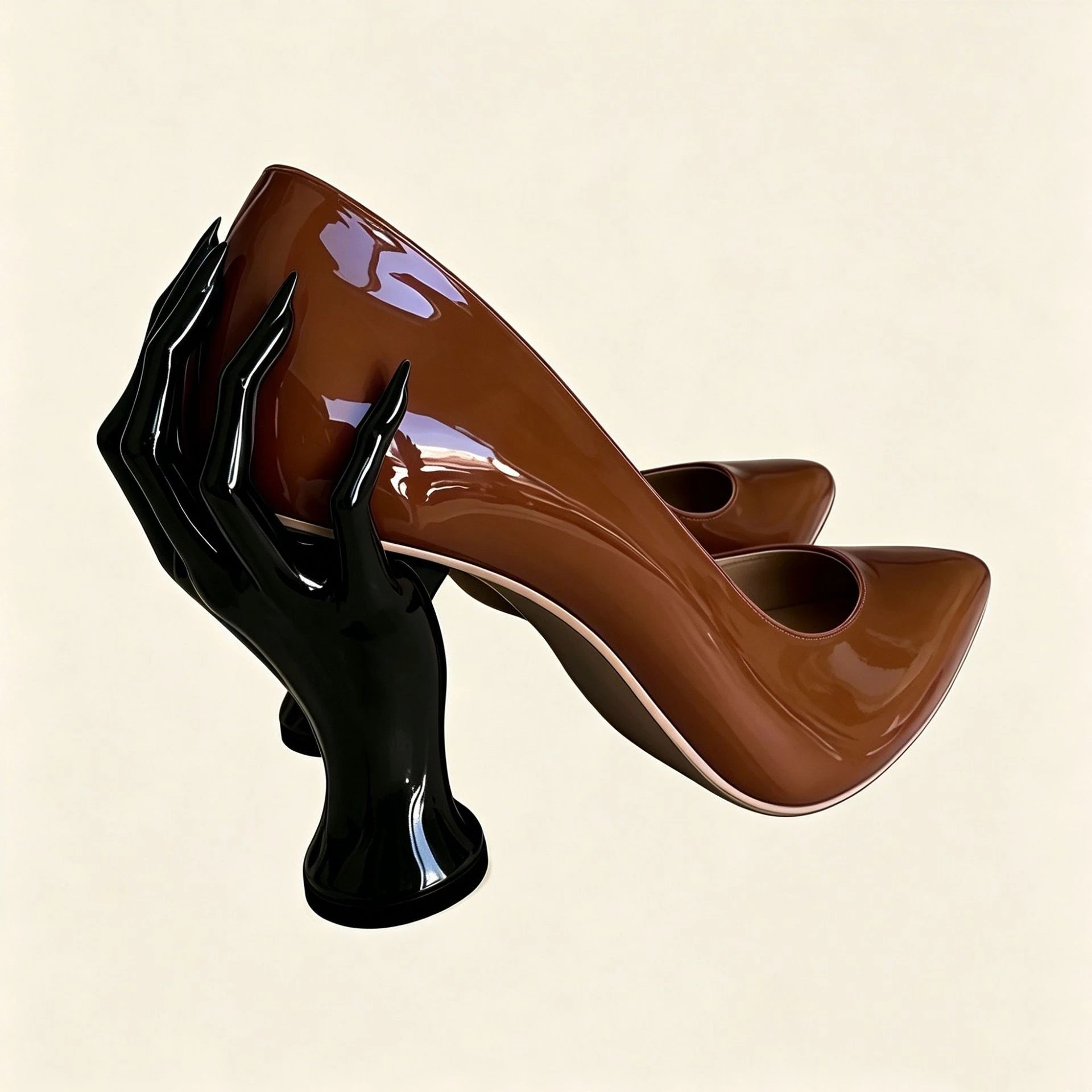 Gothic Sculpted Hand-Shaped Heel Pumps Avant Style