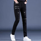 Skinny Jeans knee zipper
