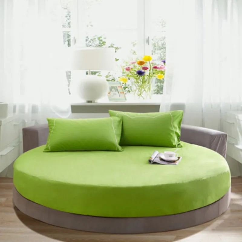 100% Cotton Round Bed Sheet Set