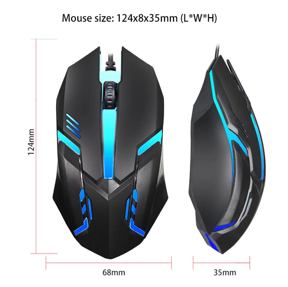Colorful 3-Button LED E-Sports USB Wired Gaming Mouse