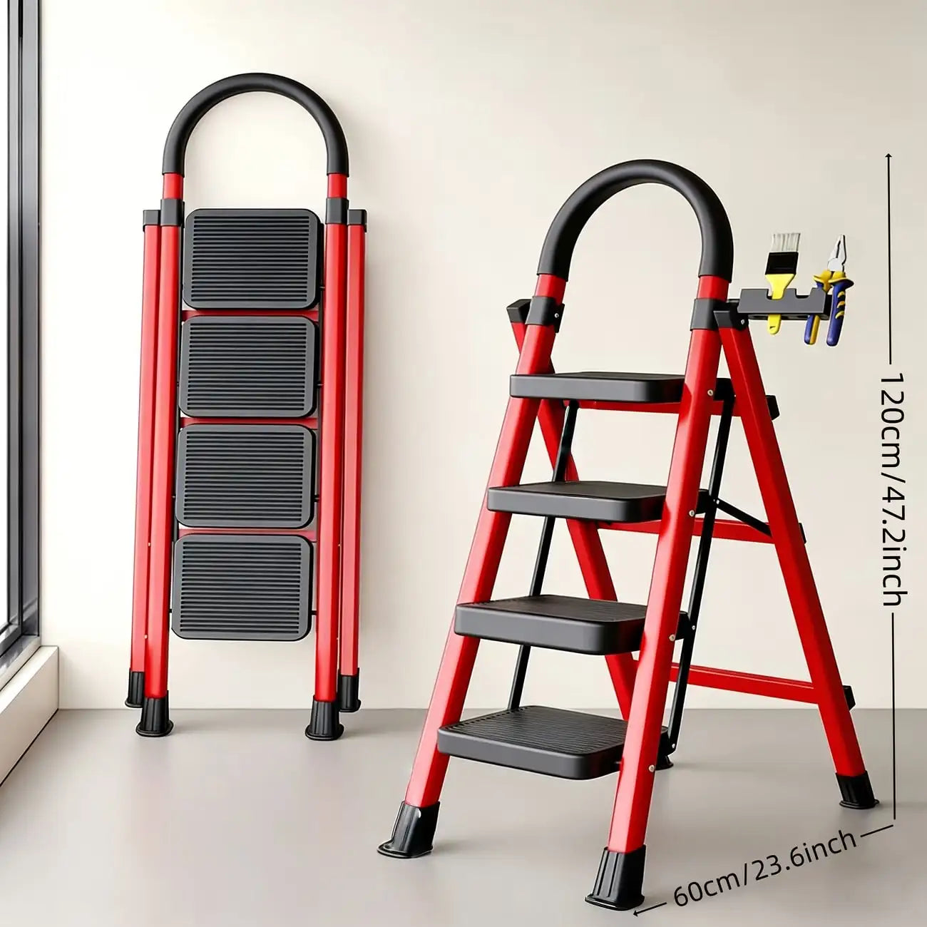 500lbs Load-Bearing Folding Step Ladder,