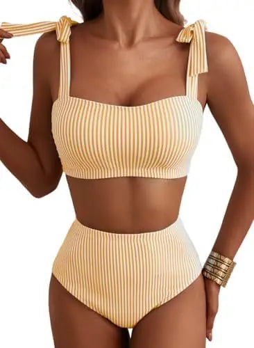 Women Two-piece Halter Vest Swimwear