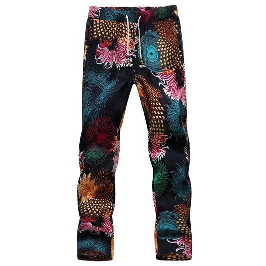 floral sports leisure pants