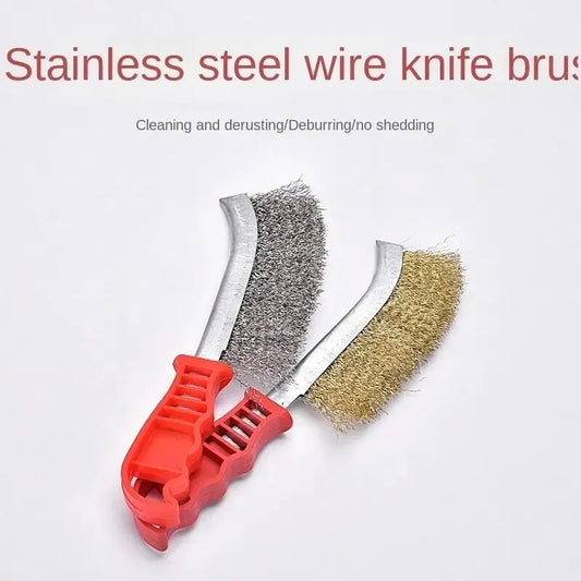Multi-function Tool Wire Brush Copper Plated (Stainless Steel Brush, 1PCS)