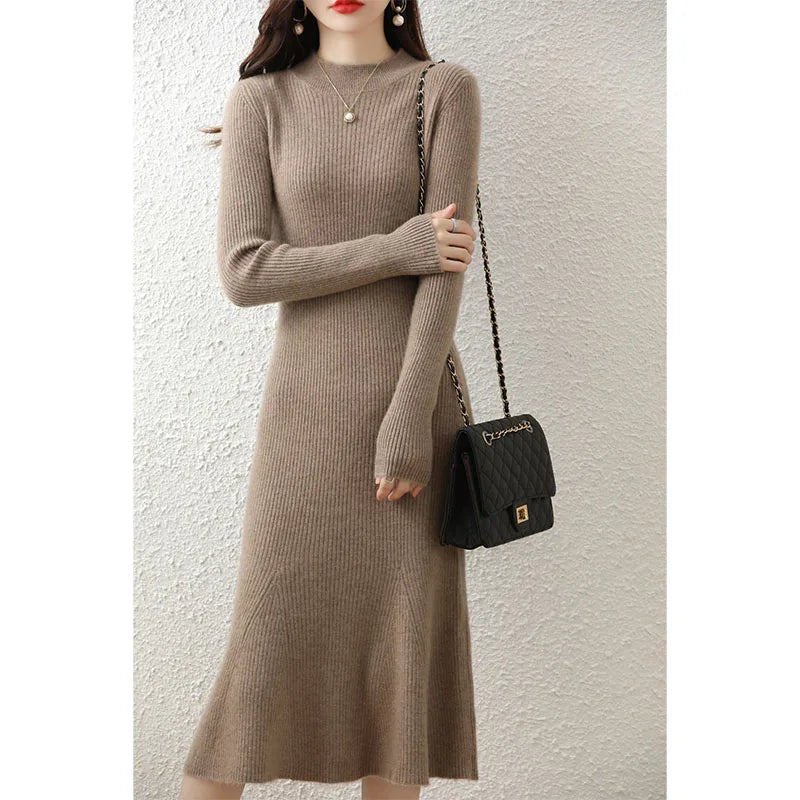 Cashmere Sweater Women's Knitted Dresses