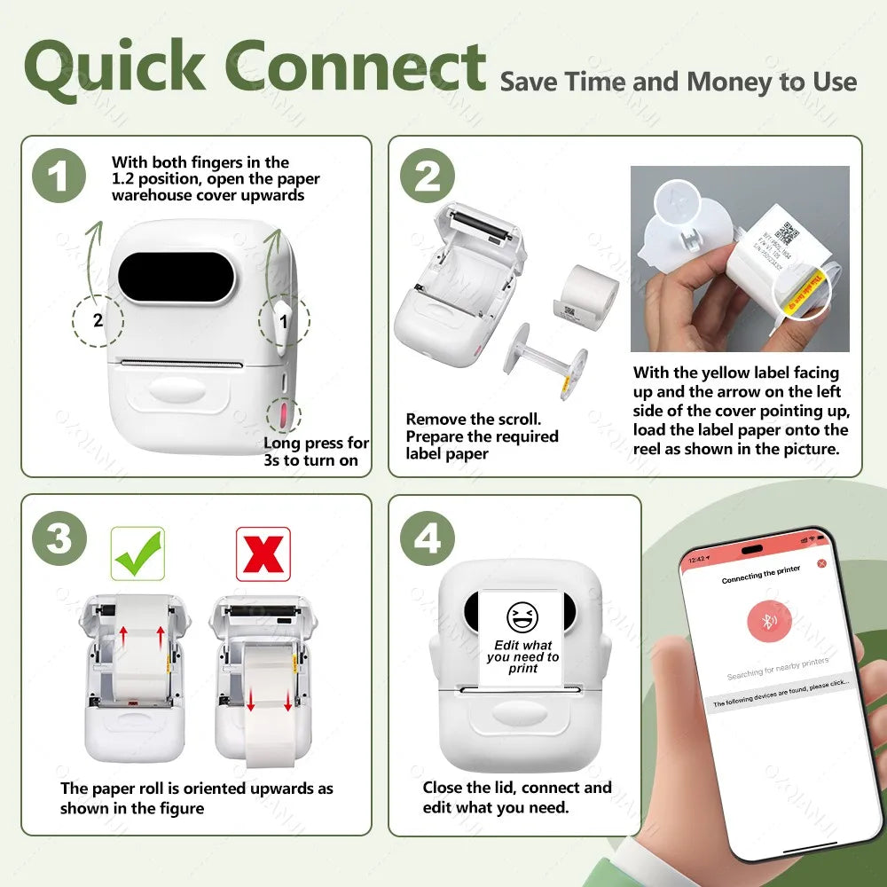 Marklife P50 Thermal Mini Wireless Label Sticker Printer